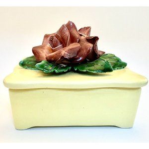 Mid Century ceramic vanity trinket box